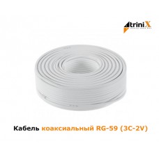 RG-59 (3C-2V) жила 0,8 Cu, оплетка фольга Аl+48*0,12 Аl+Cu 60%, 100M/Roll RG-59 (3C-2V) жила 0,8 Cu, оплетка фольга Аl+48*0,12 Аl+Cu 60%, 100M/Roll